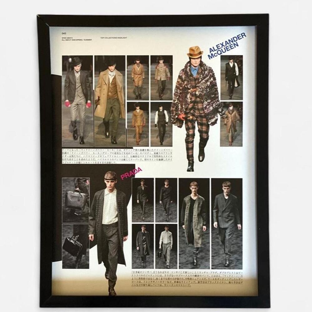 2009-10 A/W Menswear framed poster Archive 9x11 Japanese Fashion Issue